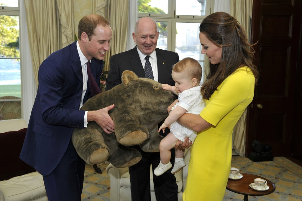 George's visit to the Sydney, Australia, residence of the Governor-General on April 16.