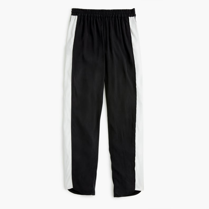 Universal Standard x J.Crew Stripe-inset Cupro Pant