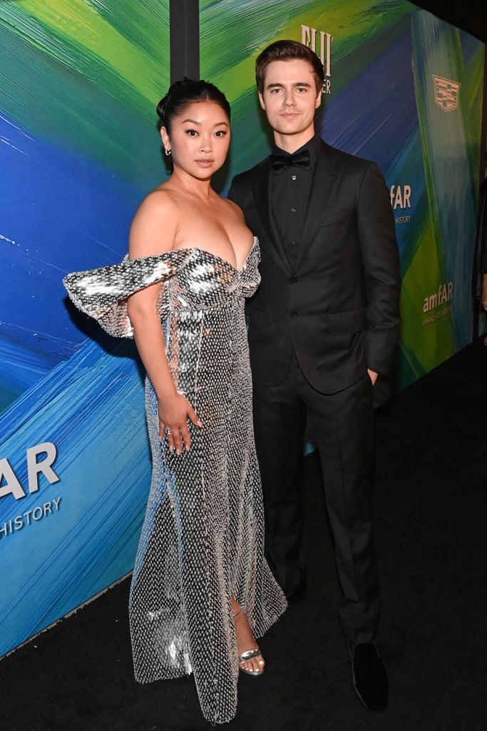 Lana Condor's Silver Off-the-Shoulder Moschino Dress