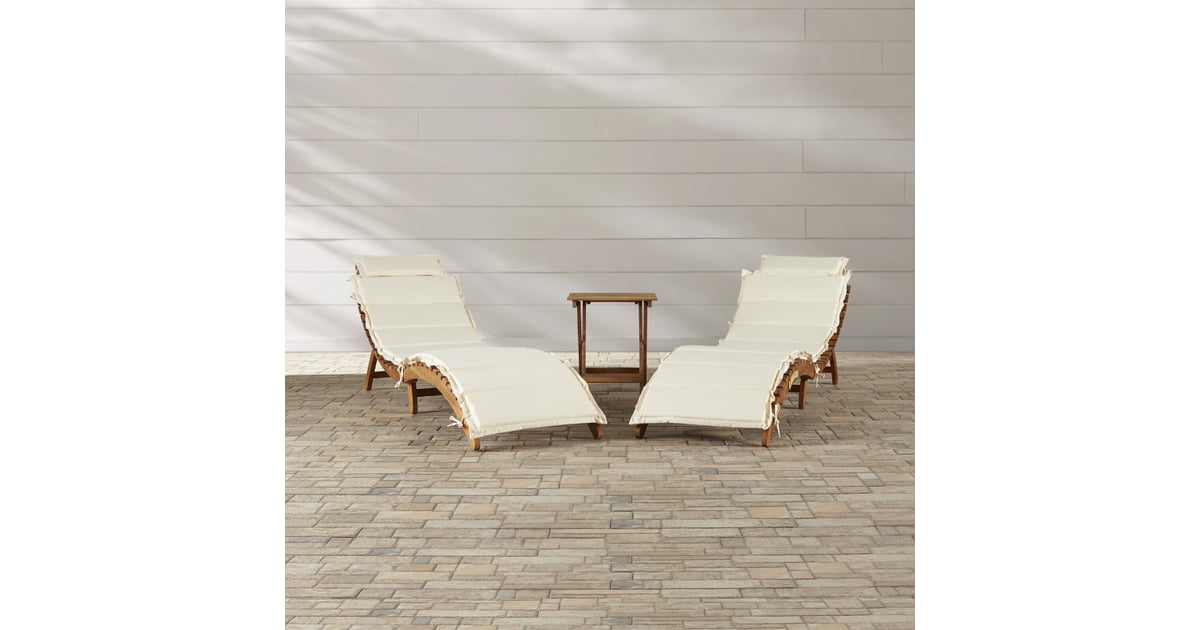 Alois 71.7'' Long Chaise Lounge Set With Cushions and Table The Best