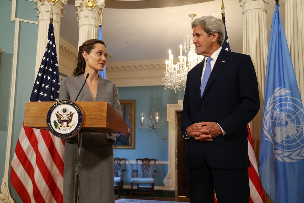 Angelina Jolie at US State Department on World Refugee Day