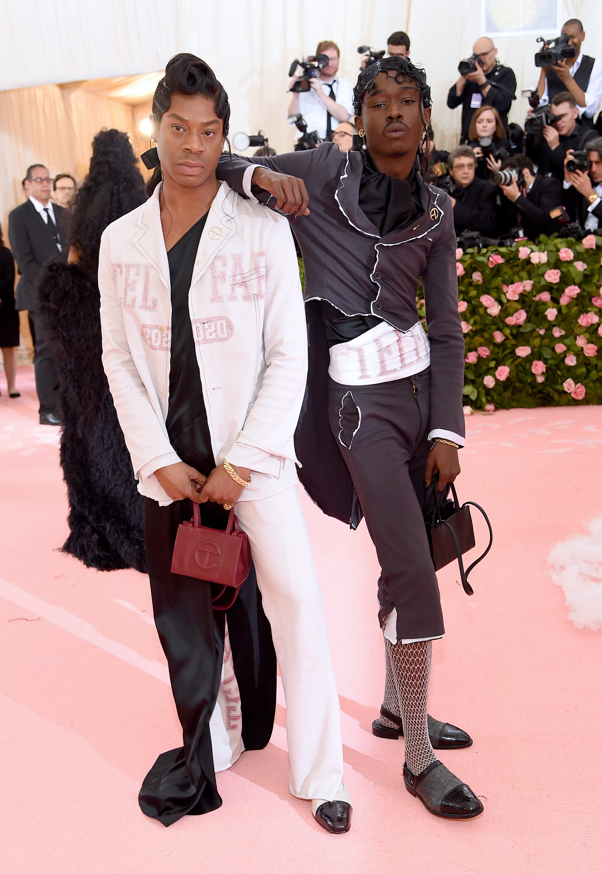 NEW YORK, NEW YORK - MAY 06:   Telfar Clemens and Ashton Sanders attend The 2019 Met Gala Celebrating Camp: Notes on Fashion at Metropolitan Museum of Art on May 06, 2019 in New York City. (Photo by Jamie McCarthy/Getty Images)