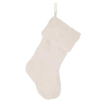 Glitzhome 21-Inch White Christmas Stocking