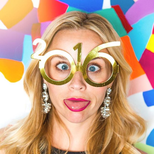 She welcomed 2016 with a funny face.