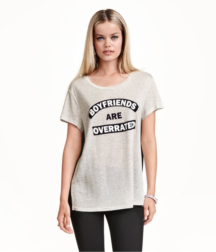 H&M Tshirt With Printed Design (18) Quotes and Graphics Fashion Gifts POPSUGAR Fashion