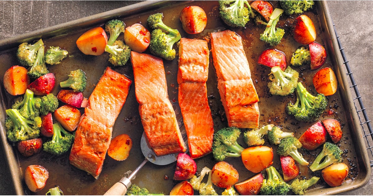 Asian Salmon SheetPan Dinner Recipe POPSUGAR Food