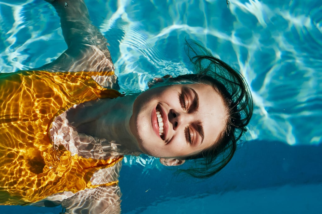 Swimming until your toes get wrinkly.