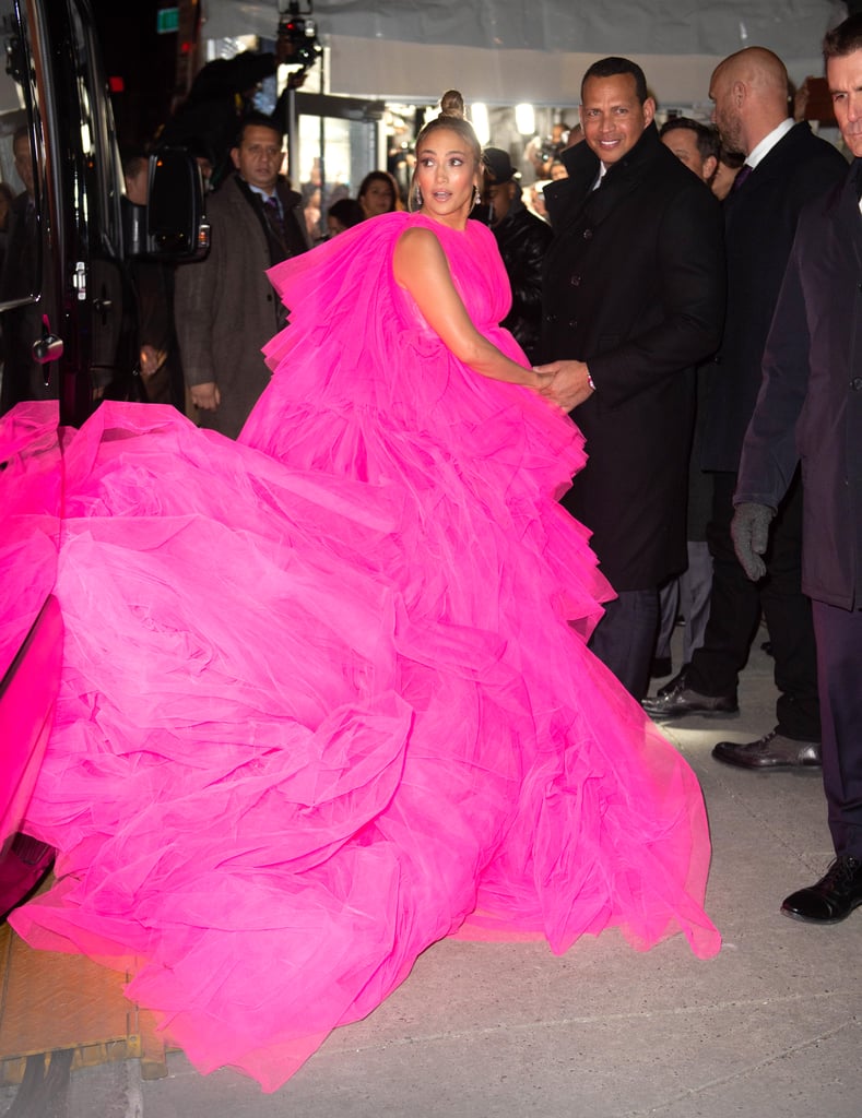 Jennifer Lopez's Hot-Pink Dress at the Second Act Premiere 2018 ...