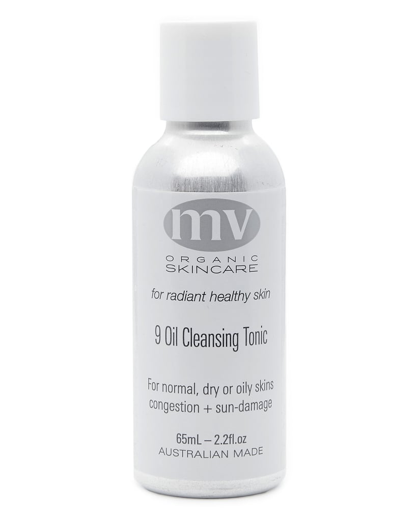 According to Dotti, Alicia uses an oil cleanser, specifically the 9 Oil Cleansing Tonic ($90) from MV Organic Skincare. Dotti explained, "People get freaked out about oils. They think if they've got oily skin they don't want oil," adding, "But yes you do!"