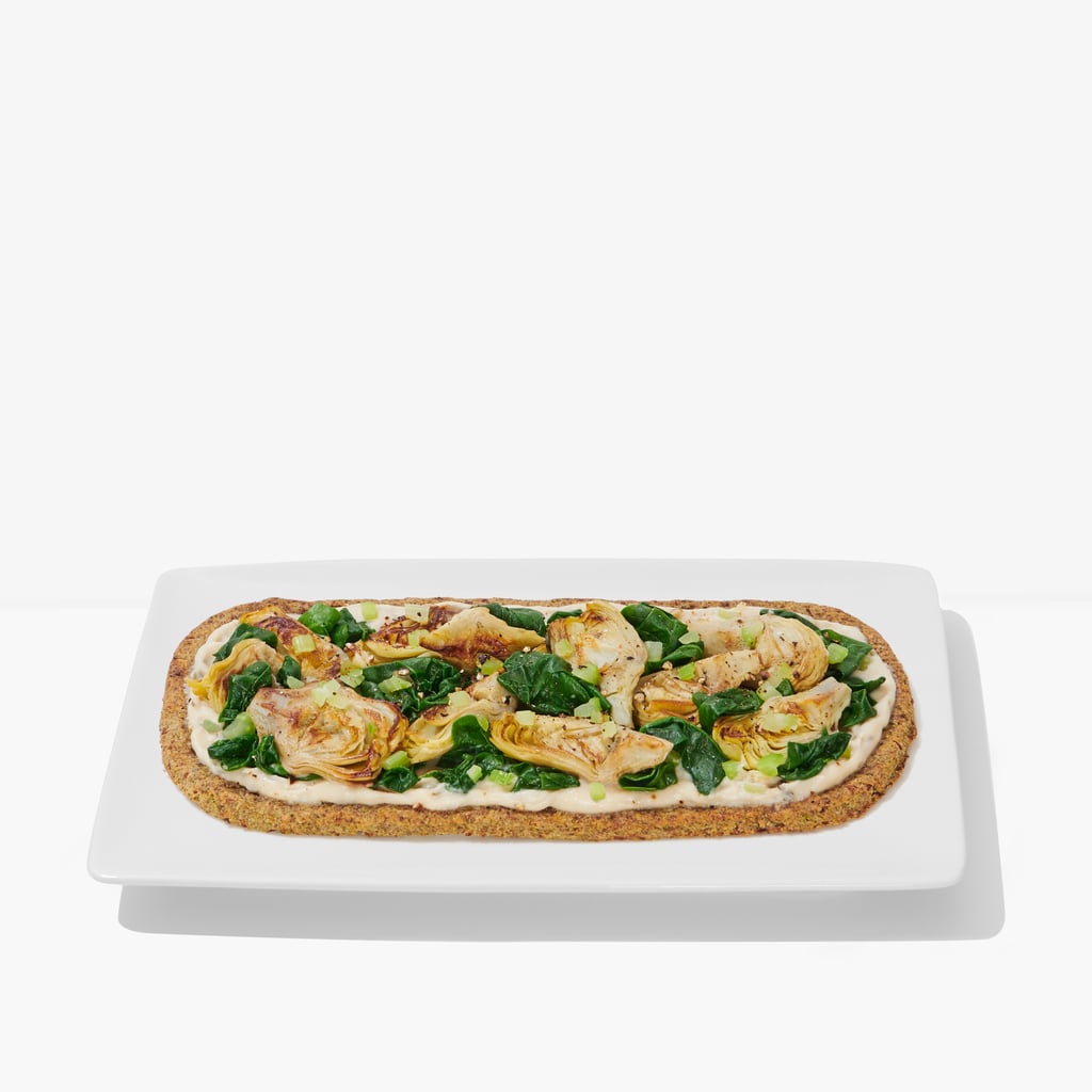 Artichoke + Spinach Flatbread With Broccoli Crust