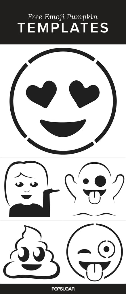 11 Totally free Emoji Pumpkin Carving Templates POPSUGAR Tech picture relating to Emoji Stencils Printable called 11 Cost-free Emoji Pumpkin Carving Templates POPSUGAR Tech
