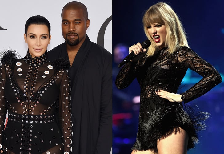 August: Kim Kardashian and Kanye West vs. Taylor Swift