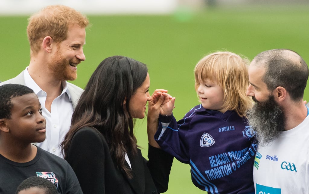 Kid Touching Meghan Markle's Hair in Ireland