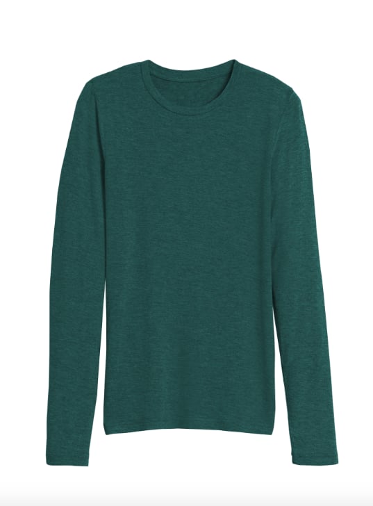 Rayon-Wool Crew-Neck T-Shirt