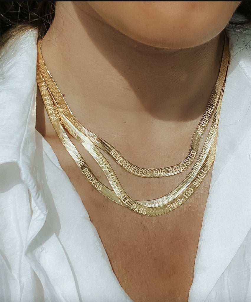 An Engraved Voter Necklace