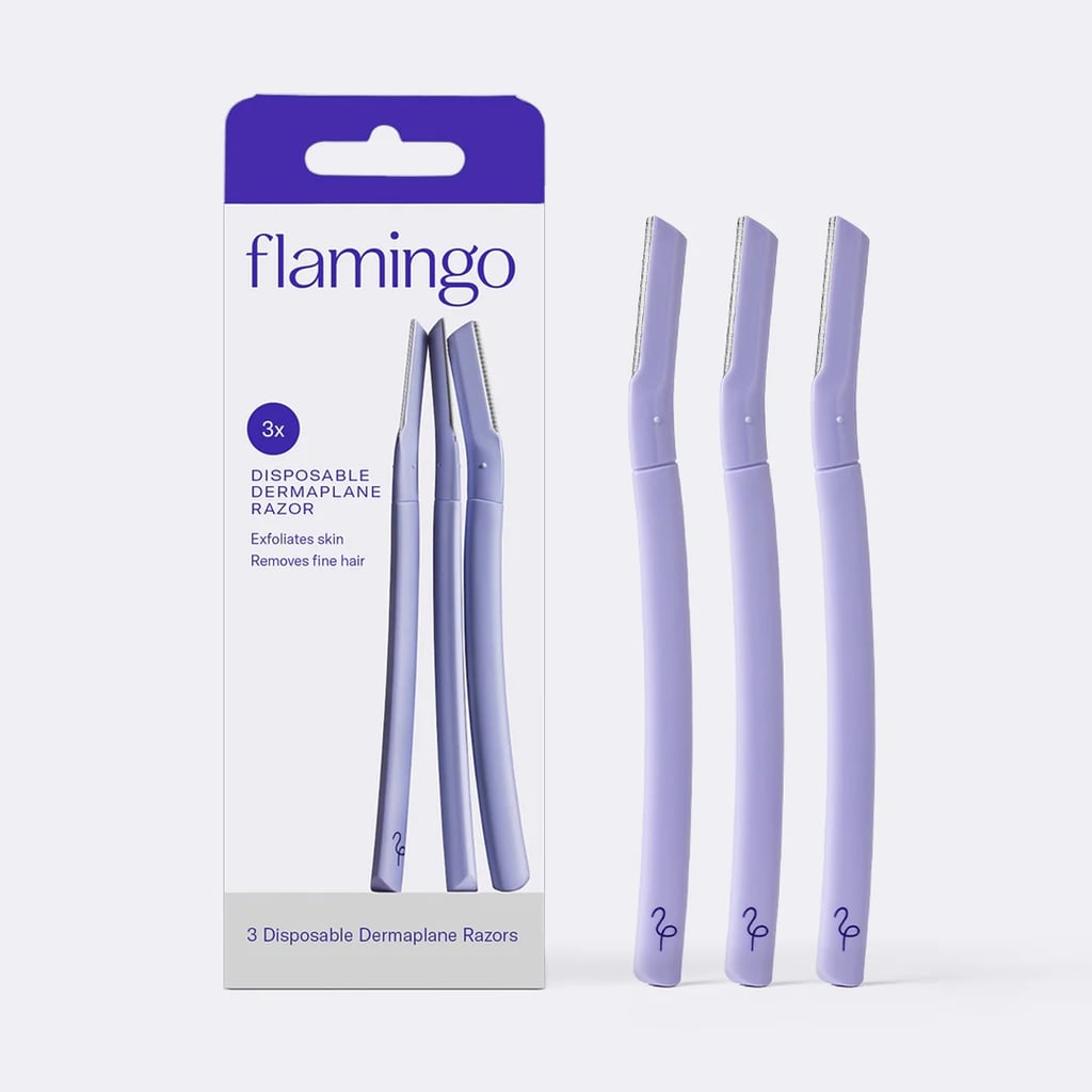 Flamingo Disposable Dermaplane Facial Razors ($7)
"There was a time not that long ago when I pretended I hadn't an upper lip hair in sight and that, yes — despite the brown hair sprouting from every other inch of my body — it was completely natural. Meanwhile in the background I was cycling through every bleach kit, dermaplaning razor, and waxing strip I could get my hands on. One day, during those early stages of a relationship when egos are delicate and secrets are kept close, my now-fiancé walked in on me shaving my mustache. 
I was so startled I twitch-jumped, effectively slicing off a corner of my eyebrow. It was then and there that I decided: I'm too old, and frankly too uncoordinated, to feel shame about removing my facial hair. Now I dermablade loud and proud; in case you're wondering, my favorite tool I've found so far is this one from Venus. Shout out to my runner-up, the Flamingo Face Wax Kit ($11), though." — Kelsey Castañon, editor-in-chief