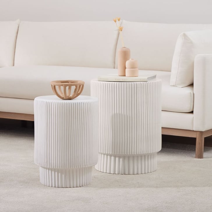 Pink and sales white side table