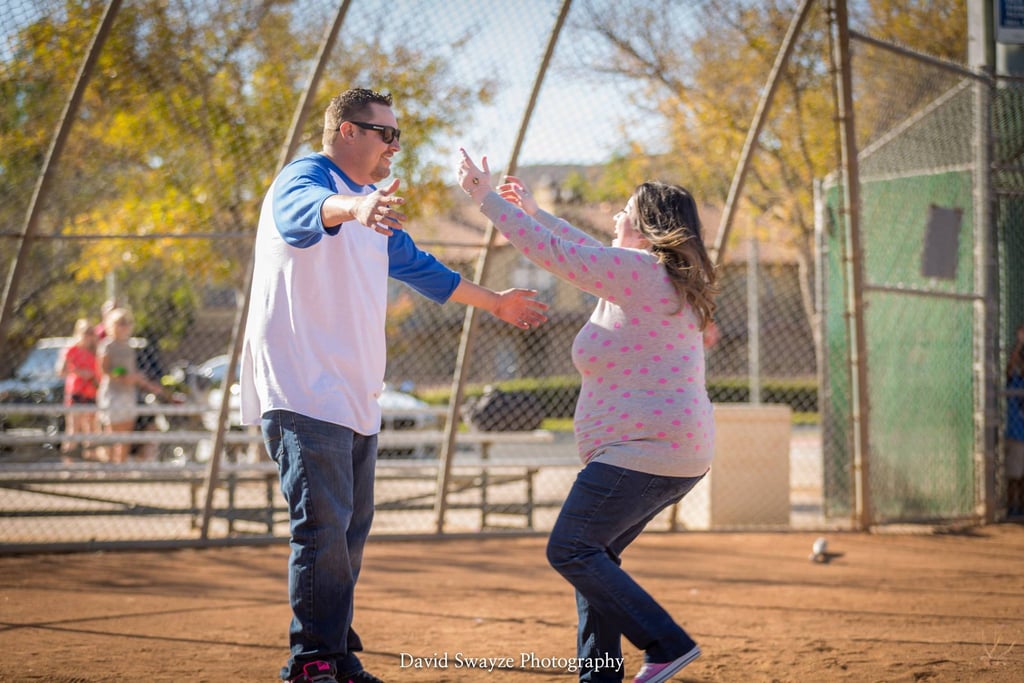 Baseball Gender-Reveal Baby Announcement | POPSUGAR Moms