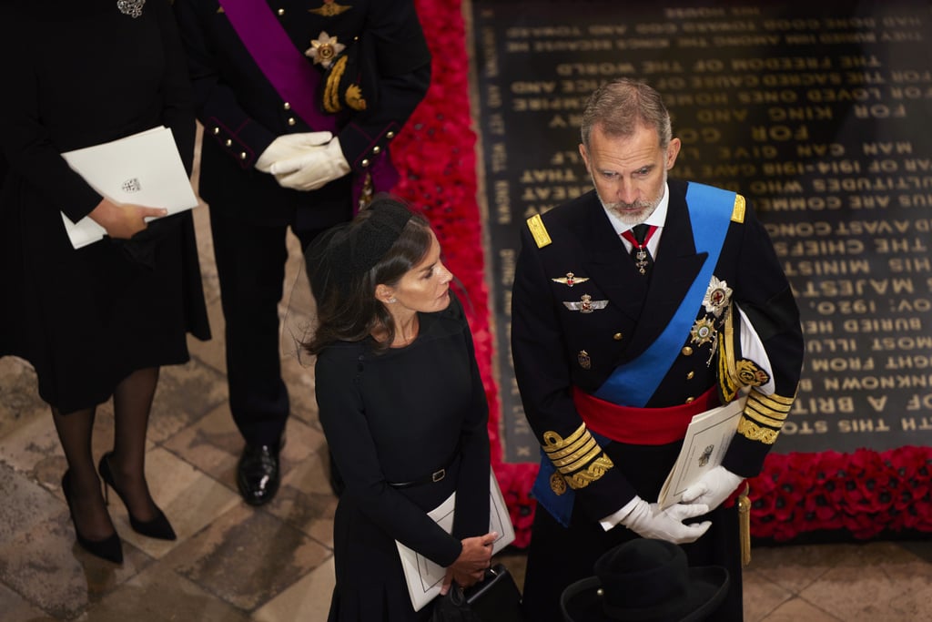 Queen Letizia's Brooch at Queen Elizabeth II's Funeral