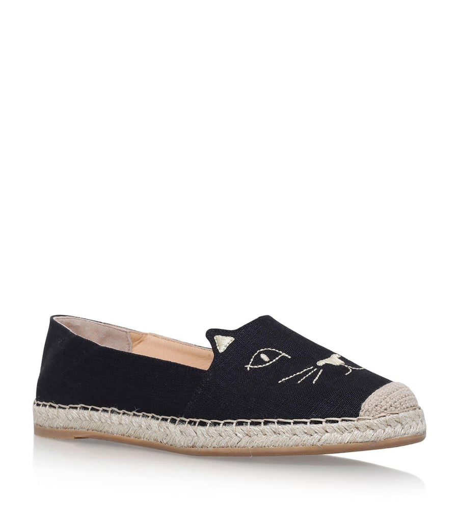 Charlotte Olympia Black Kitty Espadrilles