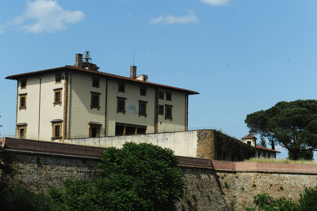 Kim and Kanye: Their whirlwind wedding weekend spanned 552 miles and two countries, with the couple kicking off the party in Paris before flying all of their guests to a 16th-century-era fortress in Florence (pictured above) for the official ceremony (because it's the city where they conceived their daughter, North). Although they originally wanted their wedding to be held in the Palace of Versailles, their permission was denied. Fortunately they were able to host a party there the night before the ceremony (which they arrived to in a horse-drawn carriage, naturally).