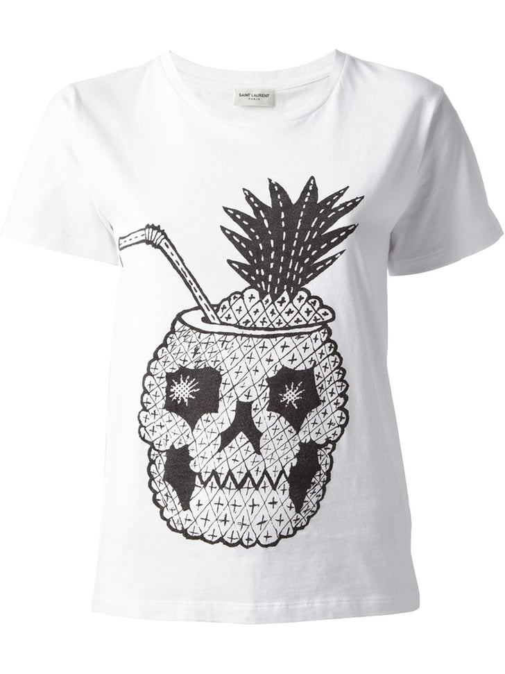 Saint Laurent Pineapple Skull T-Shirt 