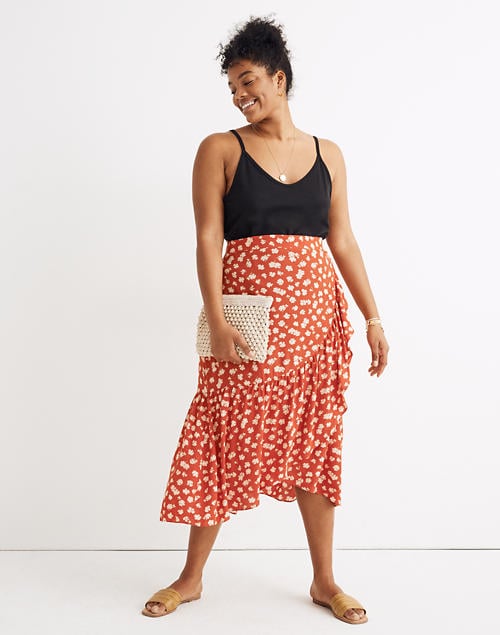 Madewell Ruffle-Wrap Midi Skirt | Best Fourth of July Sales and Deals ...