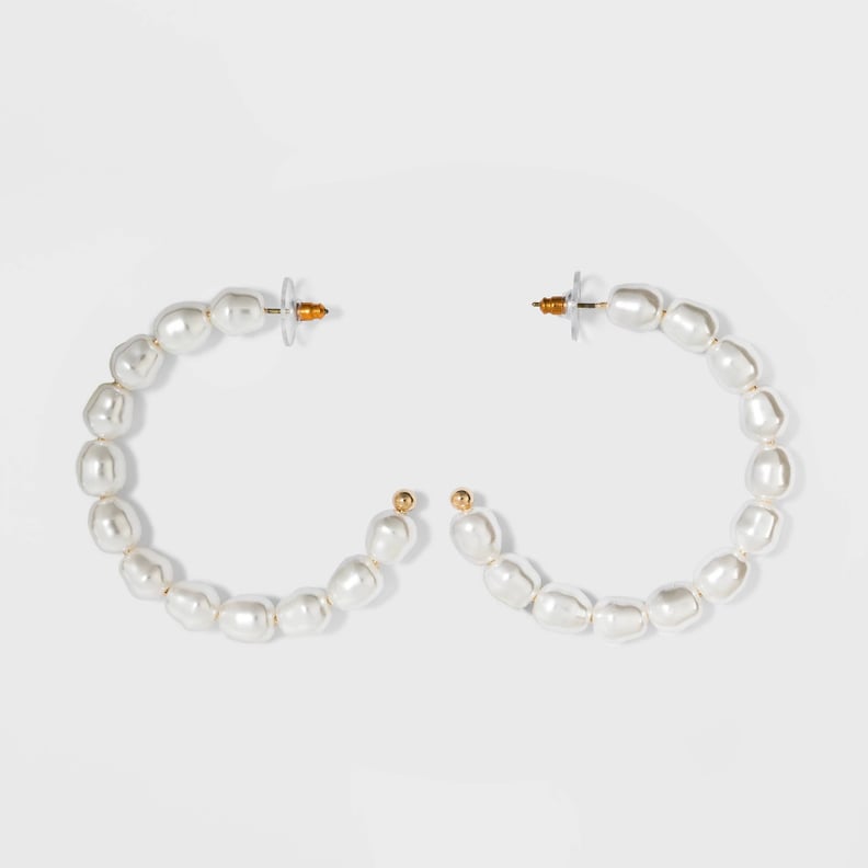 SugarFix by BaubleBar Pearl Hoop Earrings