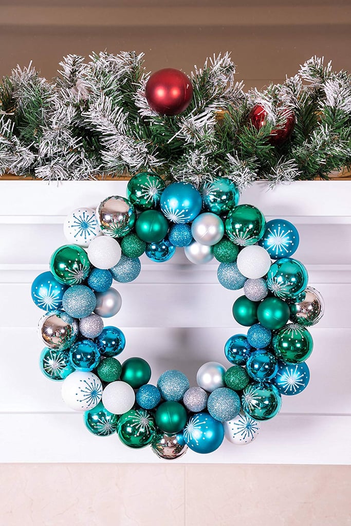 Christmas Ornament Wreath Best Holiday Wreaths on Amazon POPSUGAR