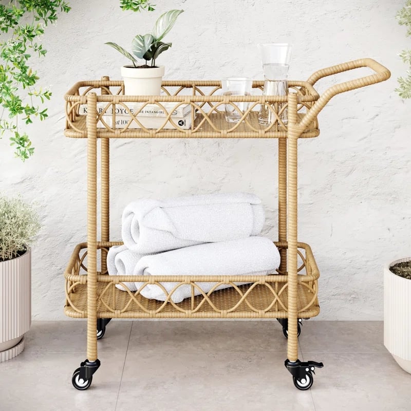 A Boho Bar Cart For Small Spaces