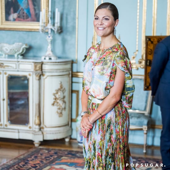 Princess Victoria Wearing Jennifer Blom Floral Dress