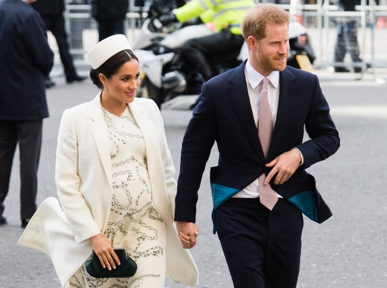 March: Meghan and Harry arrived hand in hand for Commonwealth Day service, where they joined the rest of the royals.