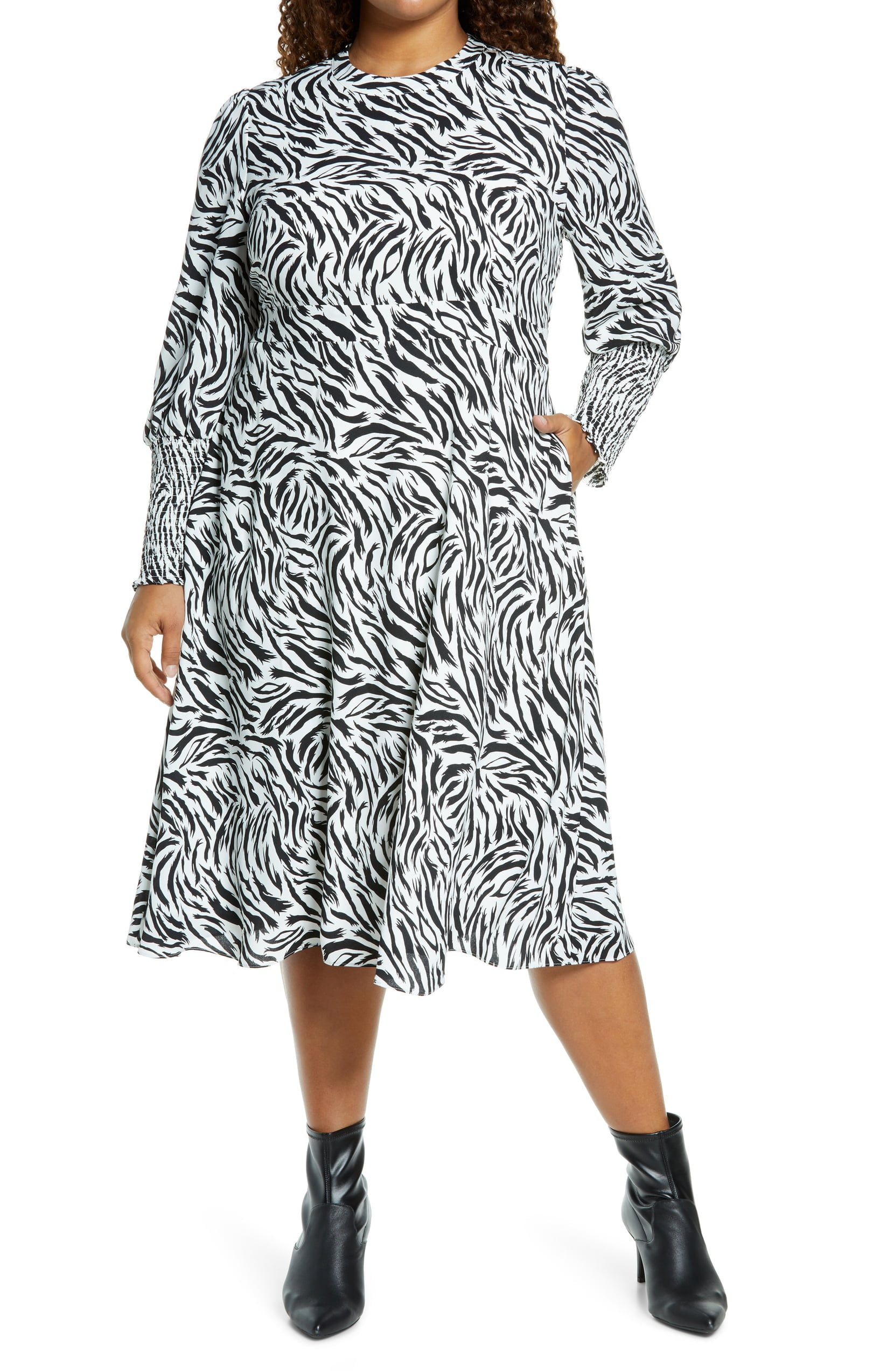 Halogen Tie Back Long Sleeve Dress 