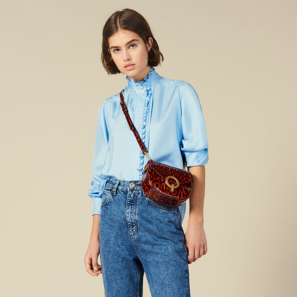 Sandro Silk Shirt Edged With Ruffles