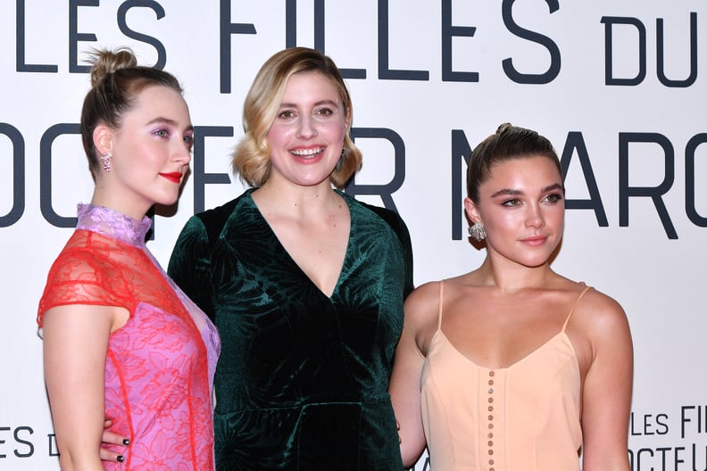 Saoirse Ronan, Greta Gerwig, and Florence Pugh at the Little Women Premiere in Paris