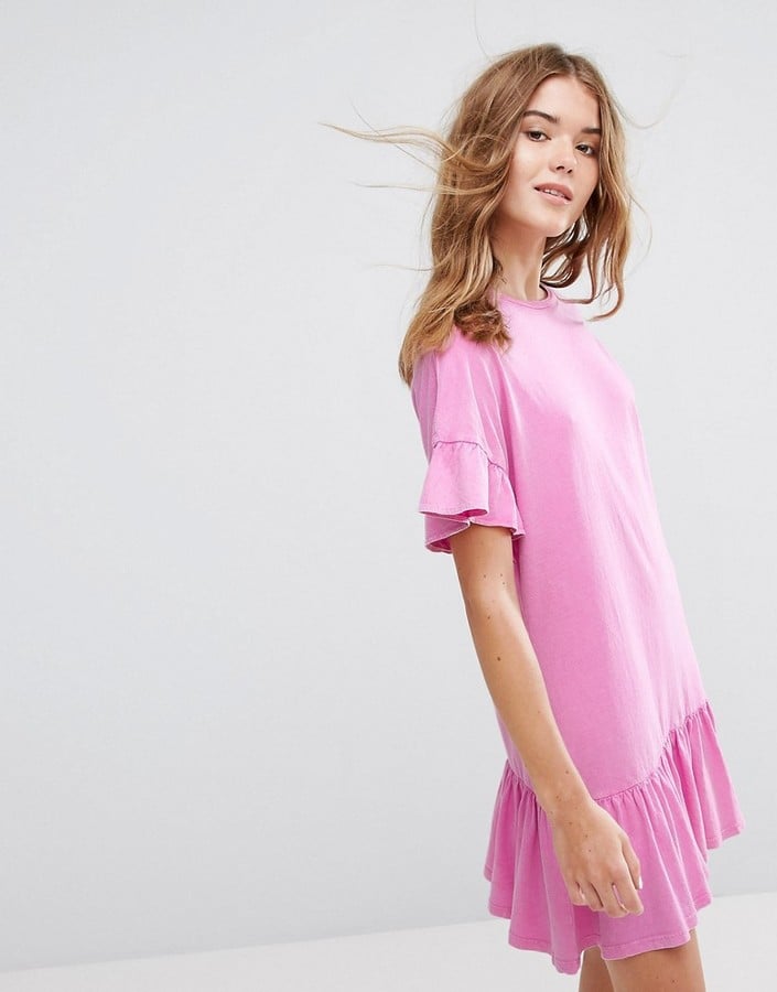 Pull&Bear Frill Hem & Cuff Dress