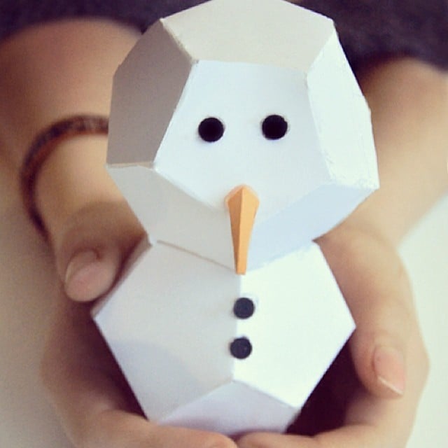 Cut-and-Fold Snowmen