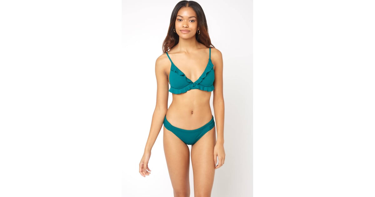 Becca ruffle bikini top sales