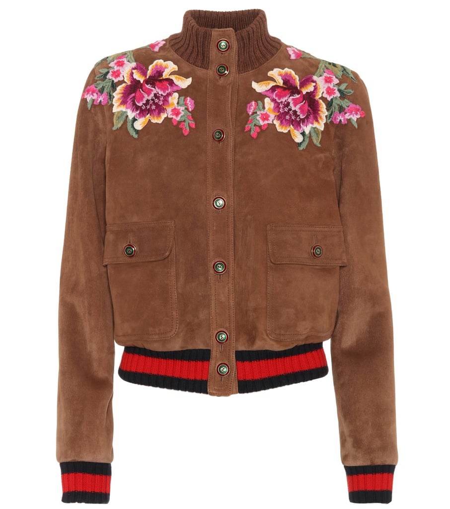 Gucci Embroidered Suede Jacket