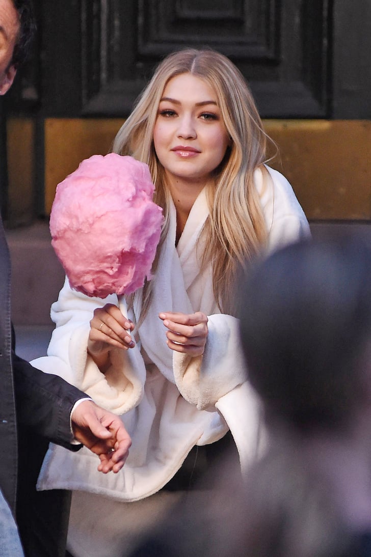 Gigi Was Also Seen Eating Some Cotton Candy Gigi Hadid Wearing