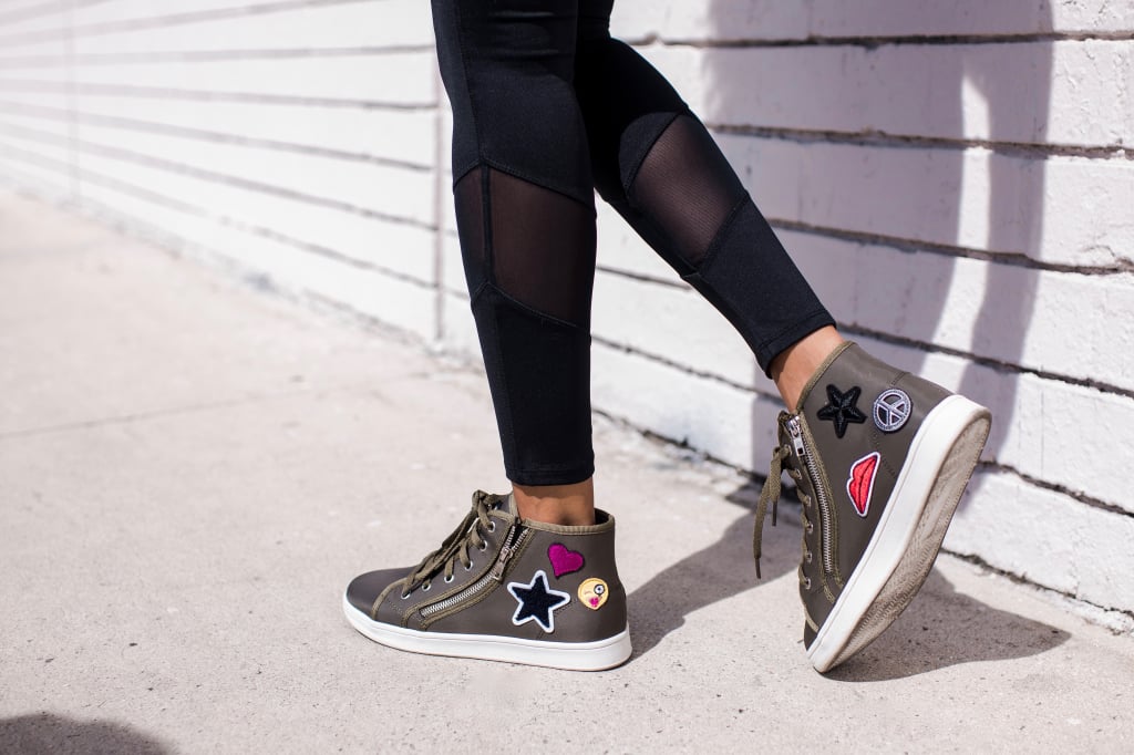 Then, she finished off the ensemble with patch-emblazoned high-tops in a fresh military shade.


 !function(doc,s,id){ var e, p, cb; if(!doc.getElementById(id)) { e = doc.createElement(s); e.id = id; cb = new Date().getTime().toString(); p = '//shopsensewidget.shopstyle.com/widget-script.js?cb=1490386461932?cb=' + cb; e.src = p; doc.body.appendChild(e); } if(typeof window.ss_shopsense === 'object'){ if(doc.readyState === 'complete'){ window.ss_shopsense.init(); } } }(document, 'script', 'shopsensewidget-script');
