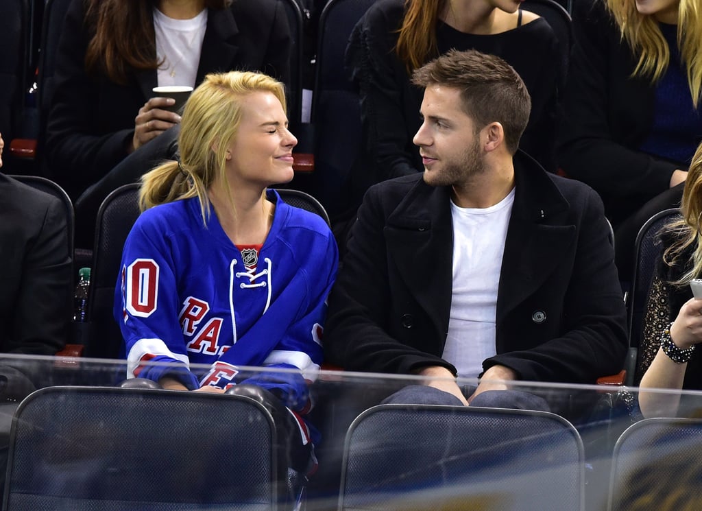 Margot Robbie and Tom Ackerley at NY Rangers Game