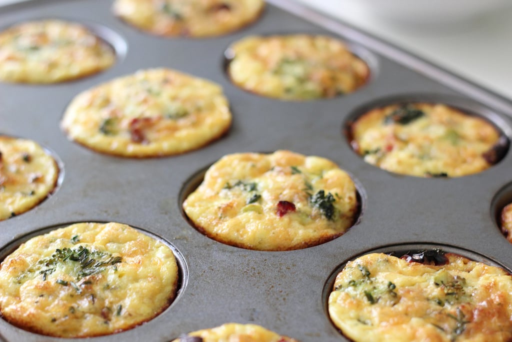 Turkey Sausage, Broccoli, Egg, and Cheddar Bites in a Muffin Tin