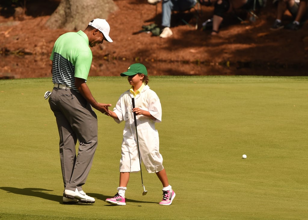 Tiger Woods With Lindsey Vonn and His Kids at the Masters