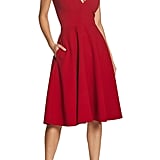 catalina tea length fit & flare dress