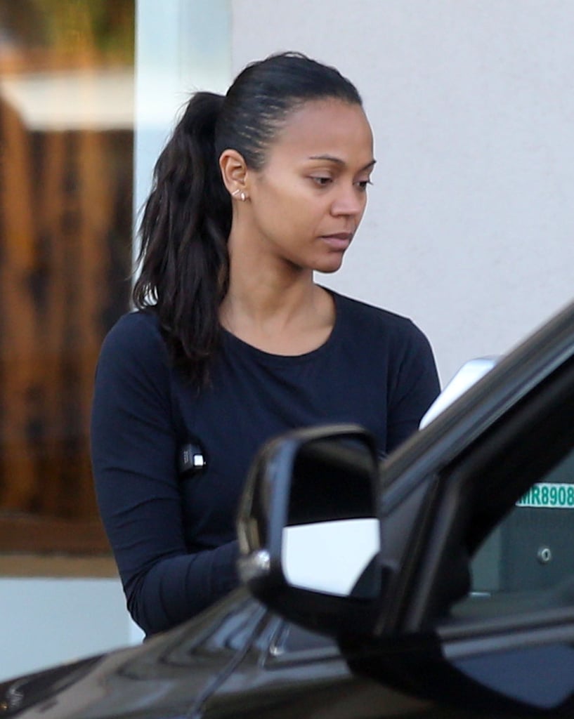 Zoe Saldana Leaving the Gym October 2015 Pictures
