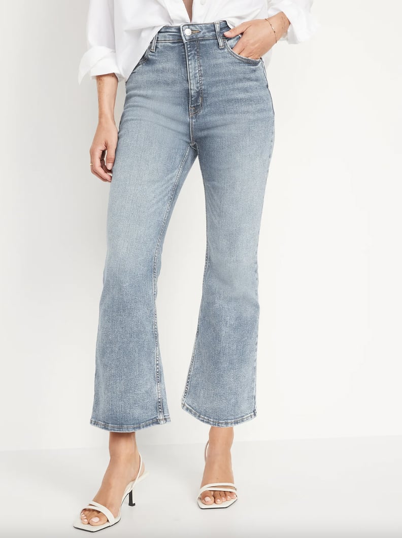 Old Navy Higher High-Waisted Cropped Light-Wash Flare Jeans