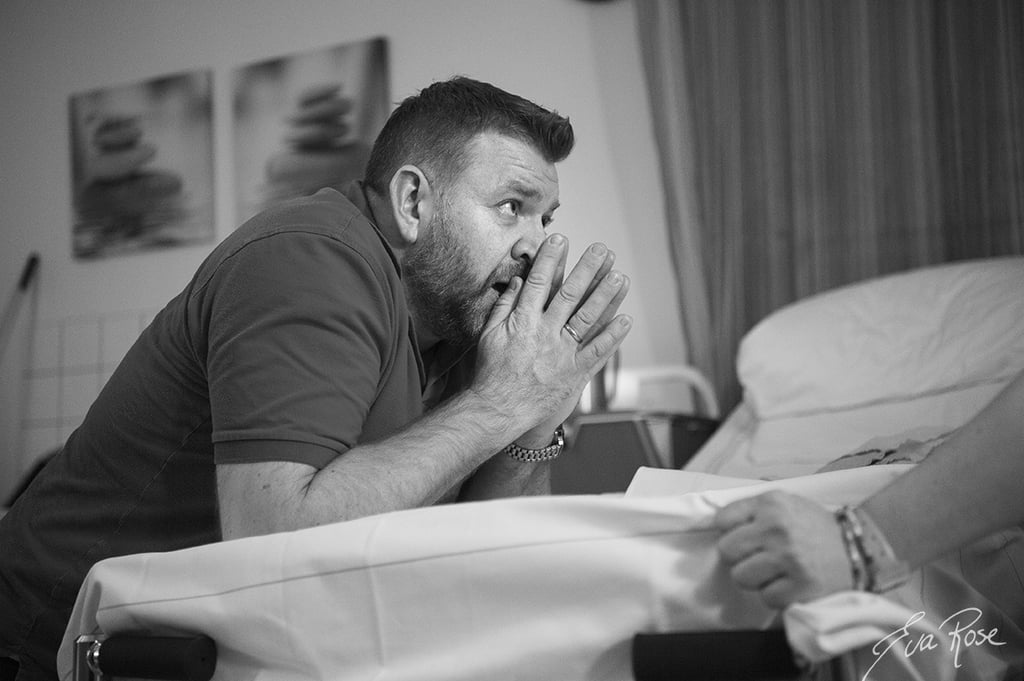 Dad Cries While Baby Is Being Born