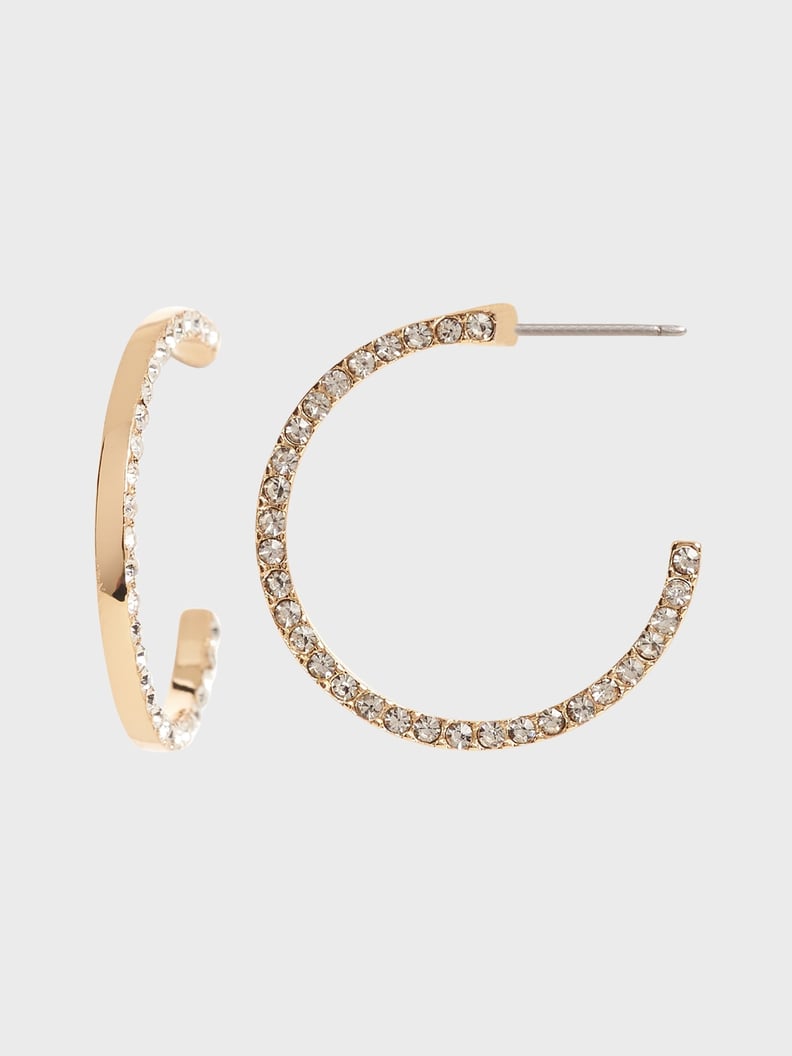 Pavé Detail Hoop Earrings