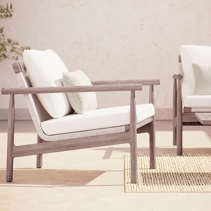 An Accent Chair: West Elm Outdoor Rustic Teak Lounge Chair